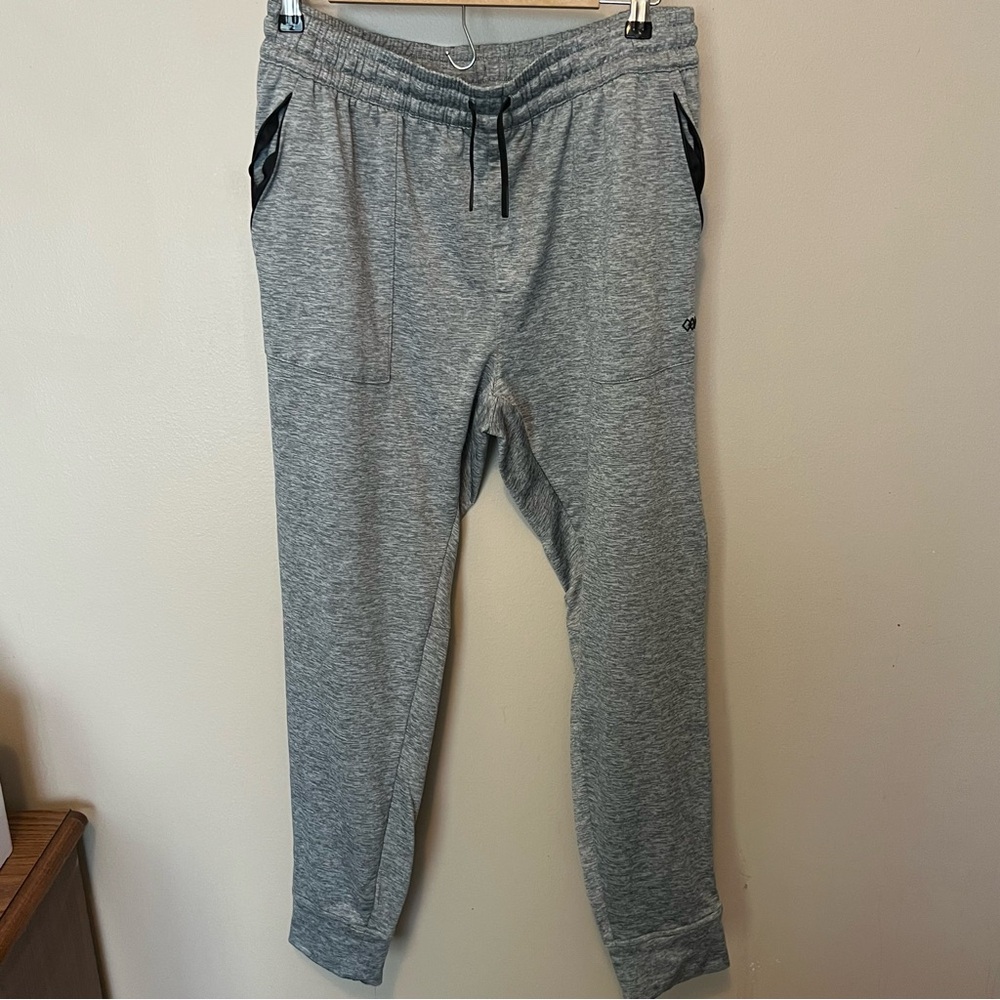 Men's Legend Gray performance jogger zip side slash pockets drawstring waist